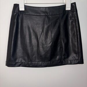 American Eagle Outfitters Black Faux Leather Mini Skirt
